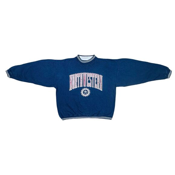 Vintage Gear For Sports Northwestern College Pullover Sweatshirt - Size Large - Picture 2 of 5